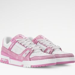Pink Louis Vuitton Trainers Womens Sz 7.5