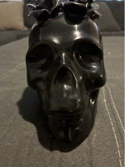 Black Glass Skull