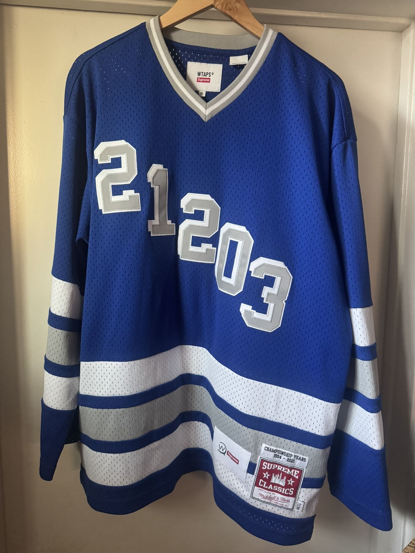 Supreme x WTAPS x Mitchell & Ness Hockey Jersey
