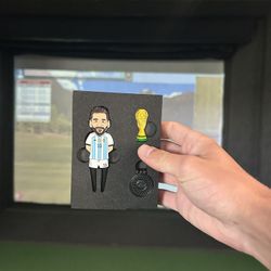 Soccer player golf divot tool set