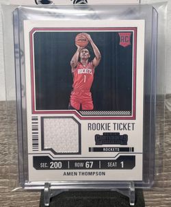 2023-24 Contenders Basketball Amen Thompson Rookie Ticket Patch RC #RTS-AMN