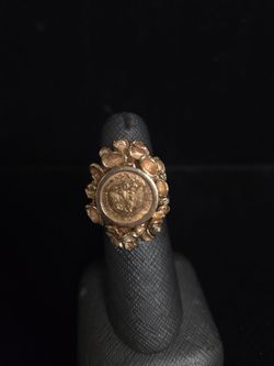 14k Gold Coin ring