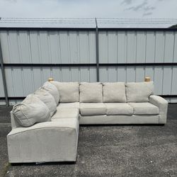 FREE DELIVERY - Cream White 2 Piece Sectional 