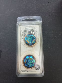 BodyVibe Brand Druzy aurora Plugs Pair