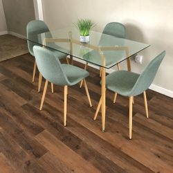 Modern Glass Dining Table Set