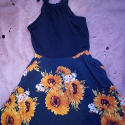 Cute Sunflower Summer Dress