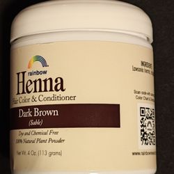 Rainbow Research - Henna Hair Color & Conditioner Dark Brown - 4 oz