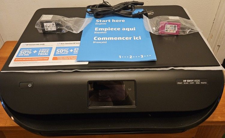 HP Envy 4520 All-In-One InkJet Printer & 2 Ink Cartridges
