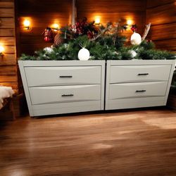 Large Bedroom Nightstands End Tables Solid Wood 34x17x24 New