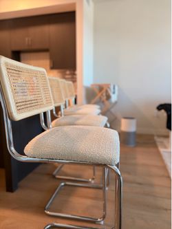 Mid century rattan bar stools
