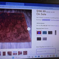 Paprika Area Shaggy Rug