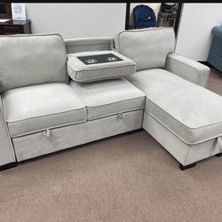 Sofa Sleeper Sectional Sleeper With Cup Holders 🔥buy Now Pay Later 