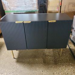 Beautiful   Black Mid Century Modern Style Buffet (New)h