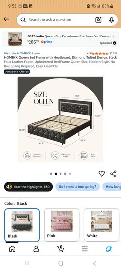 Queen bed frame