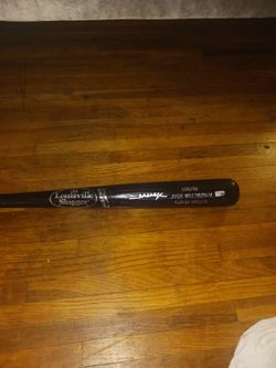 SIGNED BASEBALL BAT WITH CASE