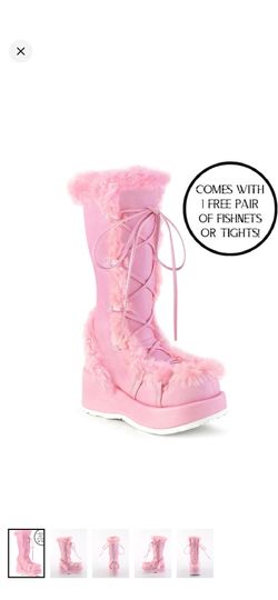 Demonia cubby311 baby pink size8