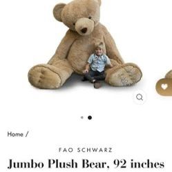 Giant FAO Schwarz Plush Bear