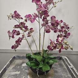 Artificial Purple Silk Orchid Arrangement