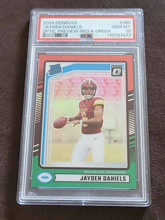 Jayden Daniels RED GREEN #389 PSA 10