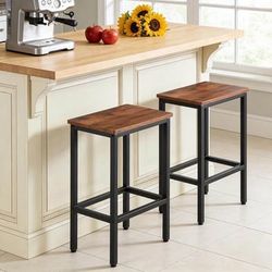 New Kitchen Counter Industrial Bar Stools, 2 pack
