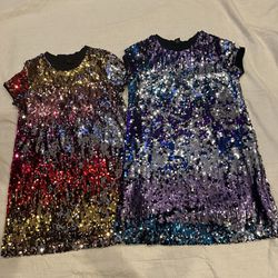Shiny girls dresses  Size -10 12. $10 each one 