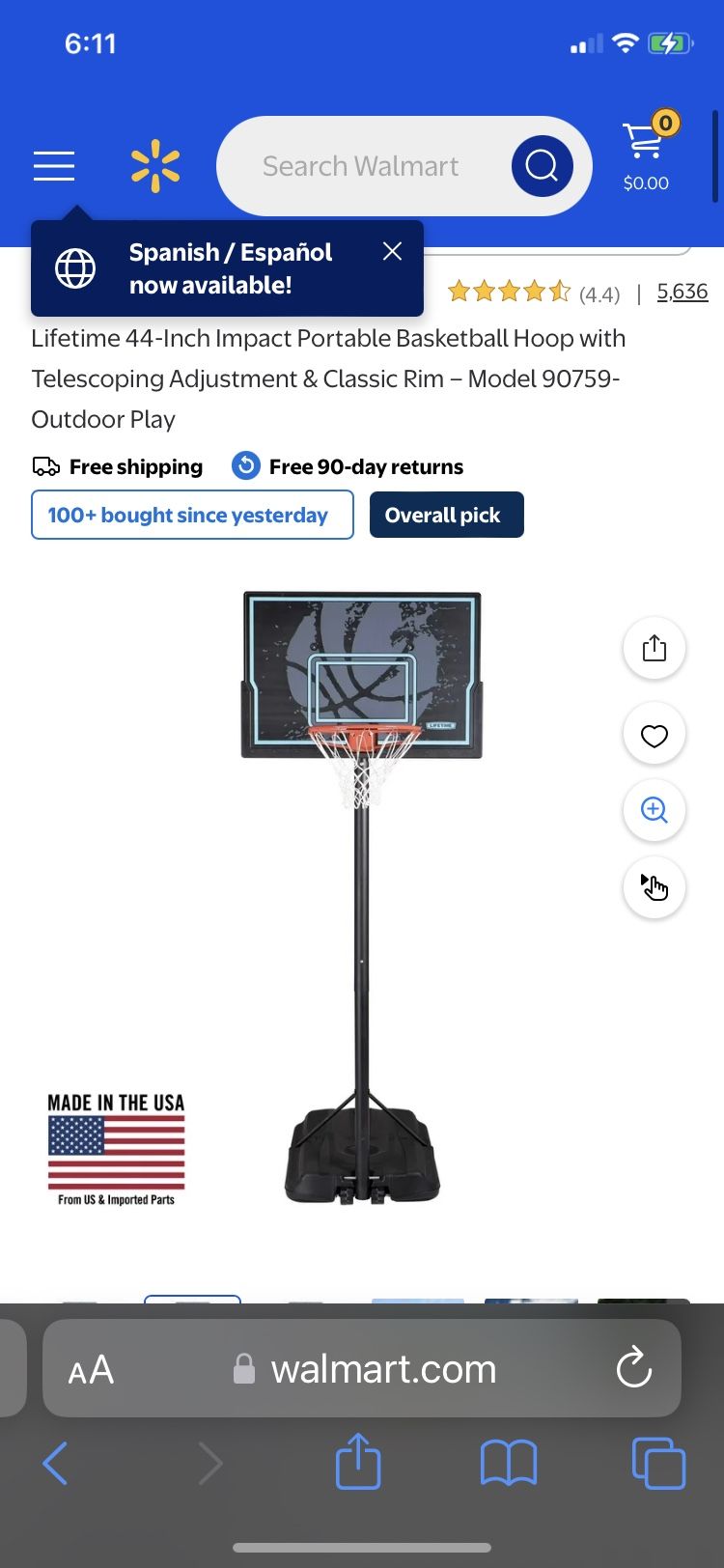 Adjustable Basketball Hoop