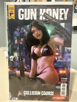 Gun Honey Collision Course 1 Cover- Signed Charles Ardai W/COA