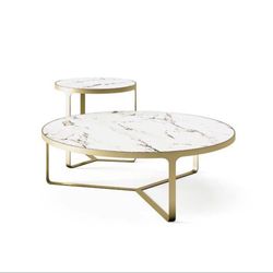 Tacchini Italia Marble Coffee Table (Designer / Italian) – Round