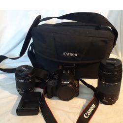 Canon SL1 Camera With Two Kit Lens