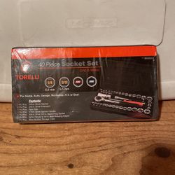 New 40 Piece Travel Socket Set