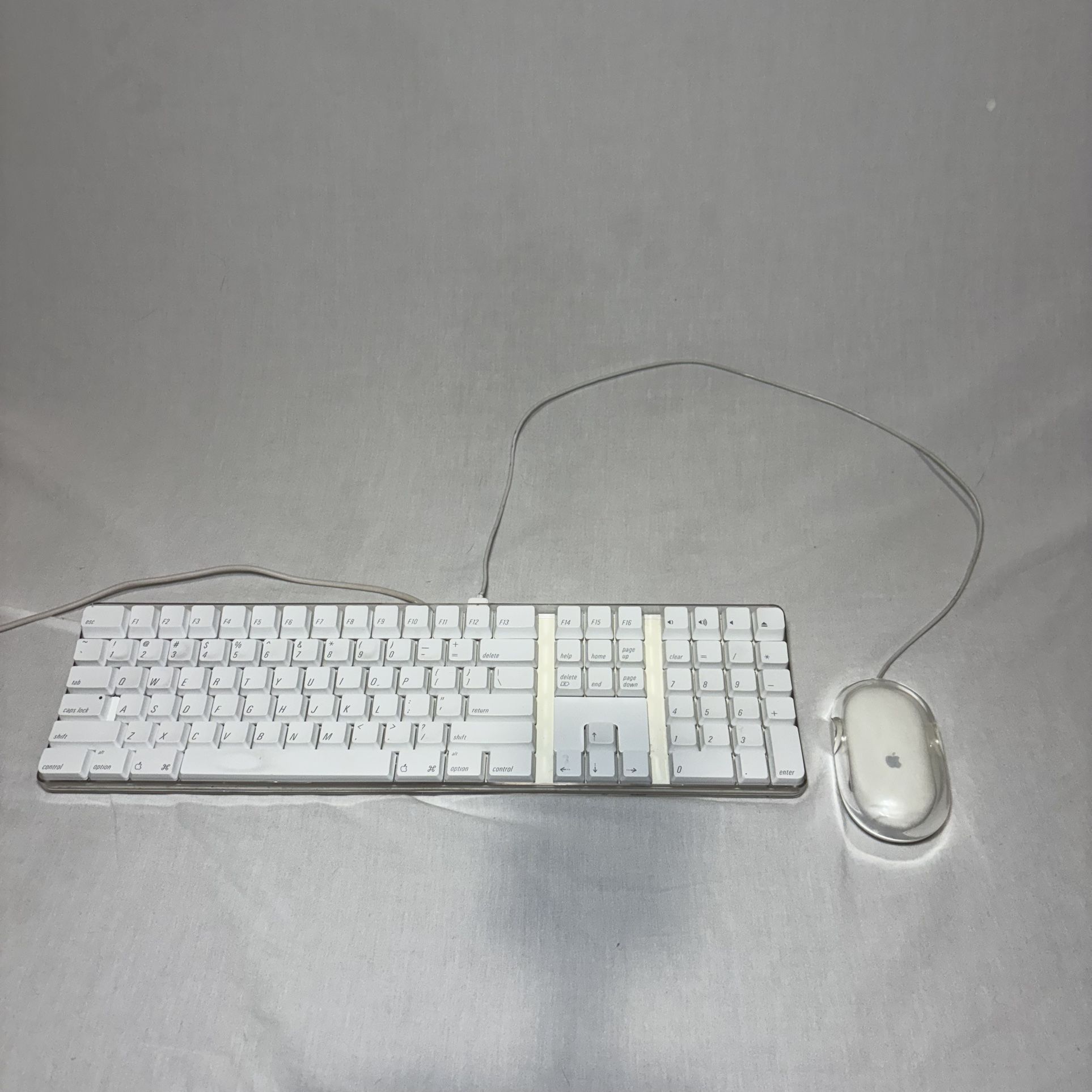 Vintage Apple Pro Keyboard & Mouse Set - White USB Classic Mac
