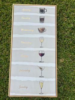 Days of the Week Drinks Wall Art