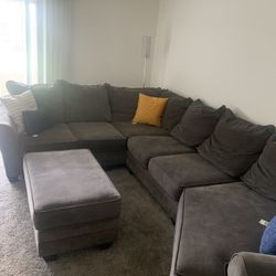 dark grey sectional 