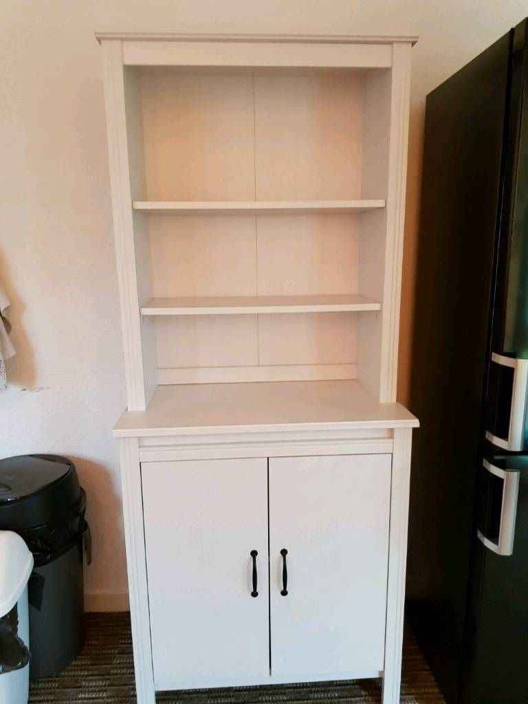 Ikea BRUSALI High cabinet with doors, White