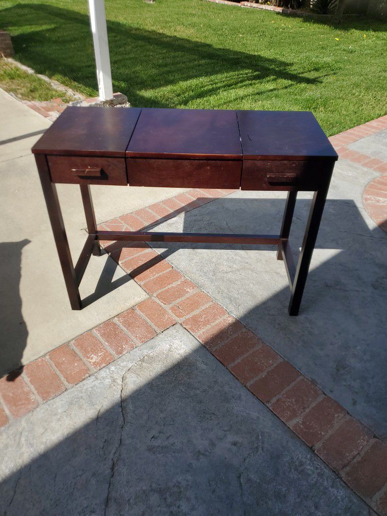 Wood Vanity Table Approx 40" x 17 1/2"