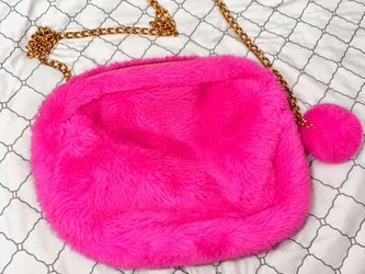 💗 Hot Pink Fuzzy Crossbody Purse