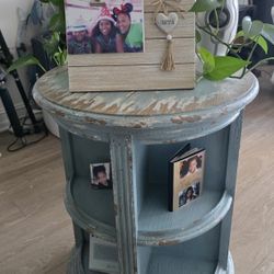 Two Spinning Side Tables 