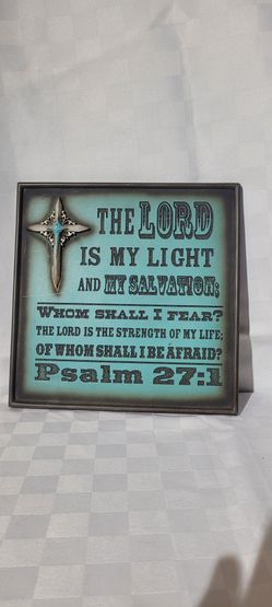 Blue Psalm 27:1 Art