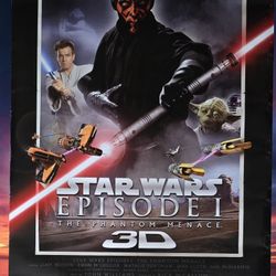 Star Wars Episode 1 The Phantom Menace 3D Movie Poster 27x40 Double-sided 