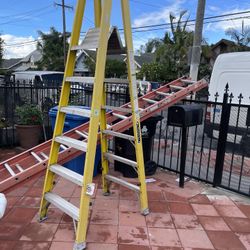 Excellent Condition Double Side Heavy Duty, Fiberglass Ladder