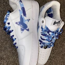 Bapesta White ABC Camo Blue (2021)