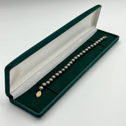 Dark Pearls bracelet with 14k Clasp   (7.5" inches long)