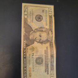 20 Dollar bill 2020 year in serial number