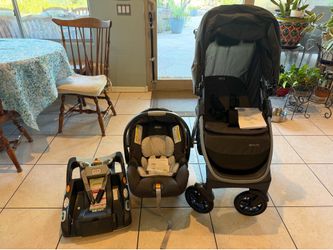 New! Chicco Bravo 3-in-1 Trip Travel Stroller and Infant Car Seat with Base