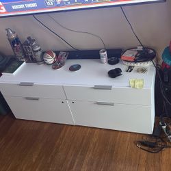 Tv Stand With Lockable  Drawers