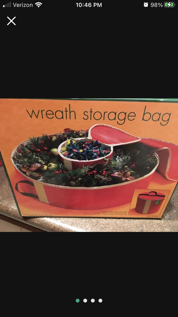 Wreath Storage Bag Container