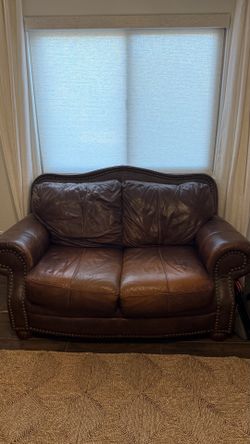 Leather Loveseat