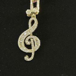 10K Y/G  Diamond Pendant