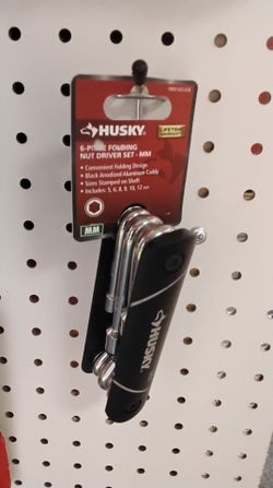 HUSKY 6 - PIECE FOLDING NUT DRIVER SET - MM