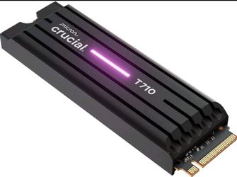 Crucial PCI Gen 5 NVMe SSD 4tb m.2 drive With heatsink